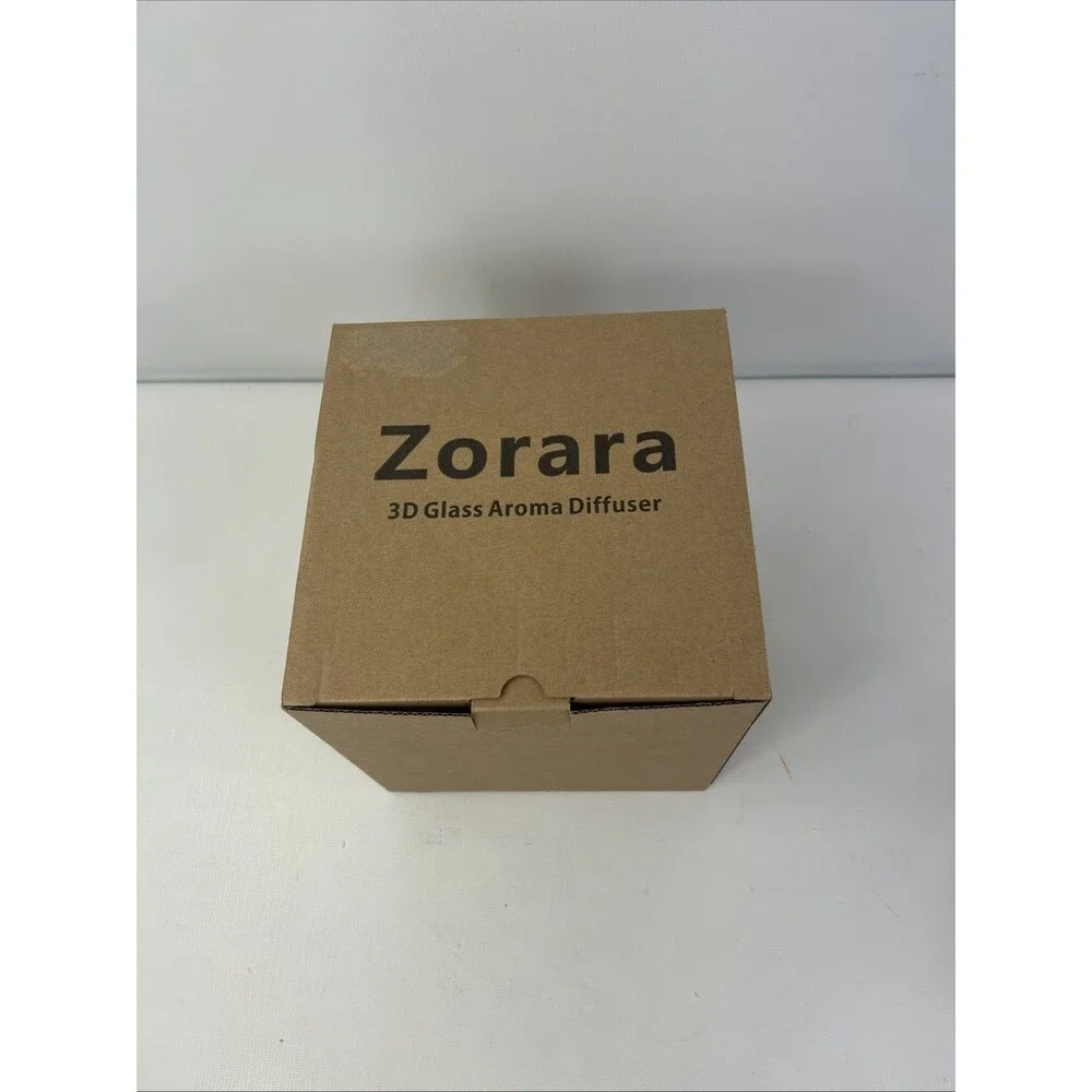 Zorara 3D Glass Aroma Diffuser, 7 Color Changing Led Lights/Waterless Auto Shut